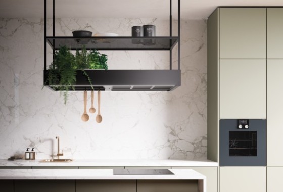 Spazio 130 een aanwinst voor de kleinere keuken met eiland - Falmec