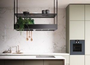 Spazio 130 een aanwinst voor de kleinere keuken met eiland - Falmec