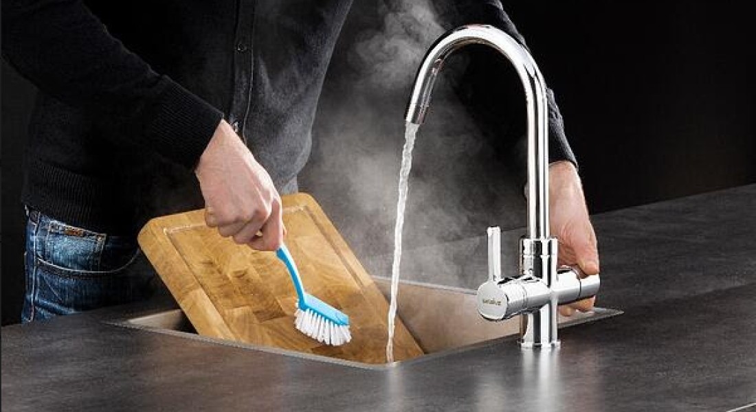 Hygiëne in de keuken met een kokendwaterkraan