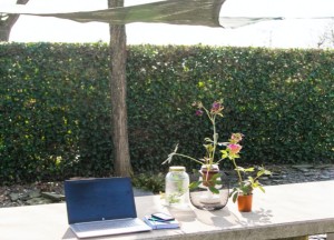 Werkplek met schaduwdoek | ZONZ