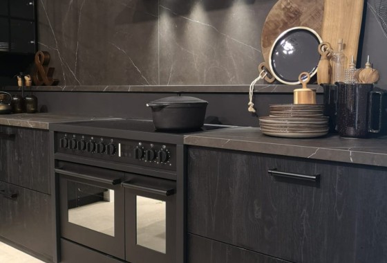 Italiaans inductie fornuis All Black Edition - Steel