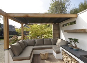 Inschuifbare terrasoverkapping & doekzonwering Solem - 