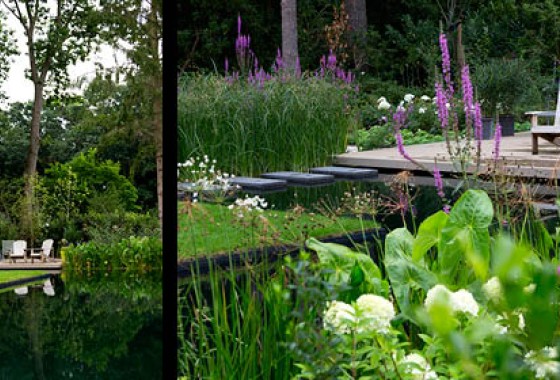 Tuin met prijswinnende ecologische zwemvijver - Arie tuinarchitectuur