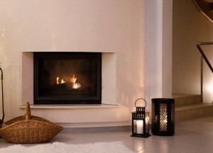 Een mooie afwerking van de haard - 