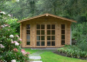 Een blokhut in de tuin - 