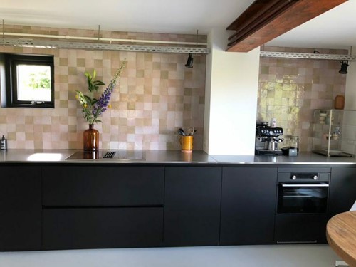 Wandtegel Zellige Gris Rose | Designtegels.nl