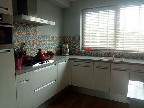 Portugese cementtegel Amarillo 01 | Designtegels.nl