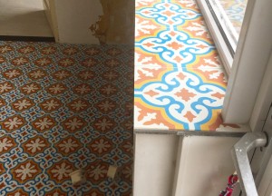 Portugese cementtegel Amarillo 01 | Designtegels.nl