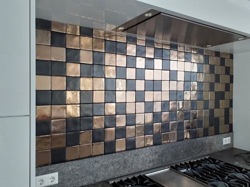 Wandtegel Azulejos Metalizado Gold | Designtegels.nl
