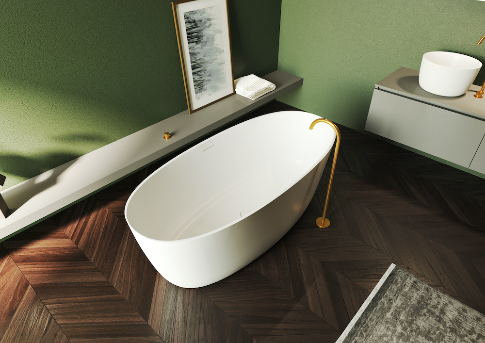 Oval - Solid Surface vrijstaand bad | Riho
