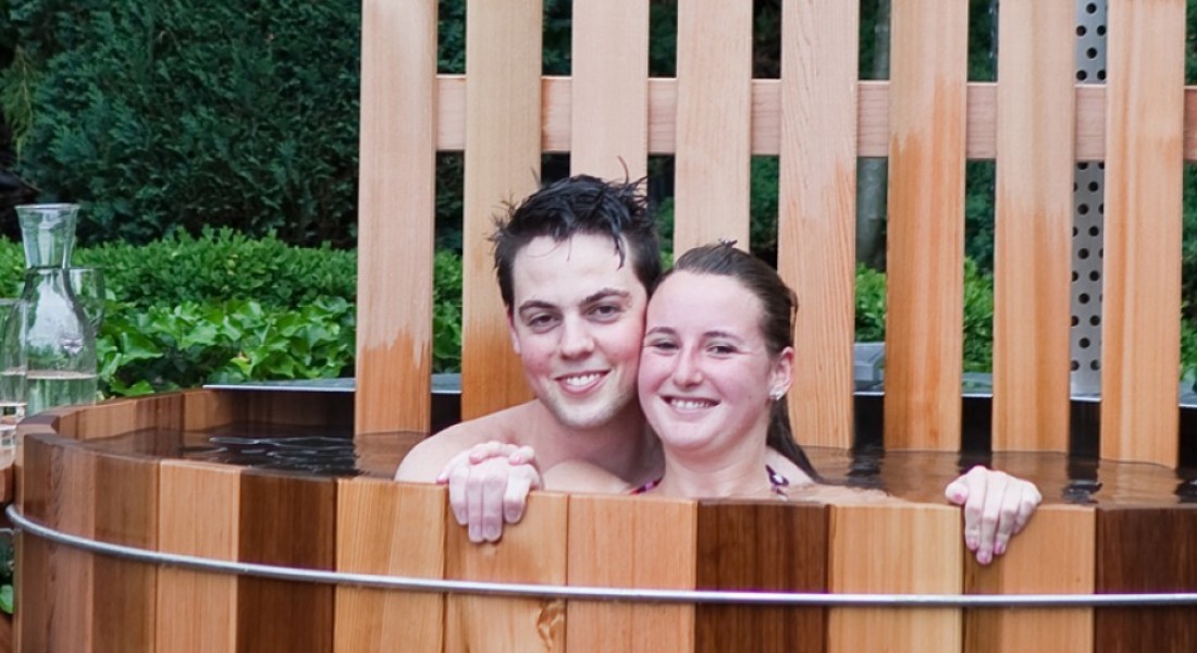 Een luxe tobbe in de tuin!