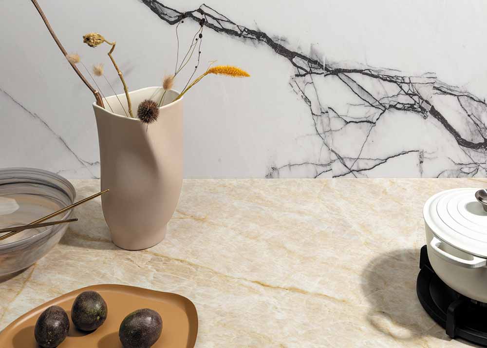 Keramische werkbladen met ader | Evora Ceramics