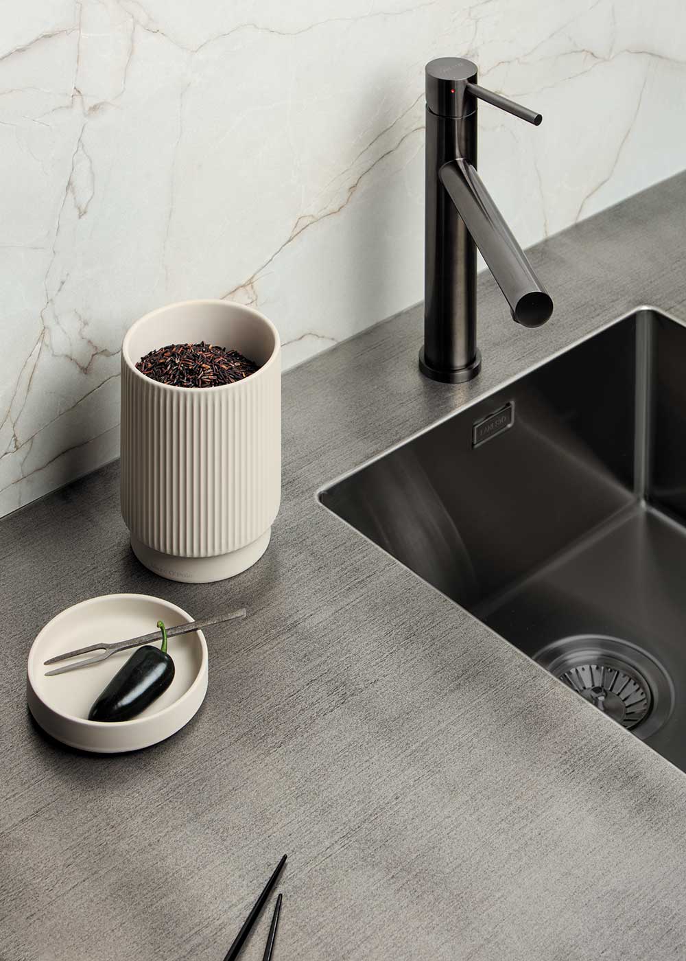 Inox keukenblad met kleur | Dekker Zevenhuizen