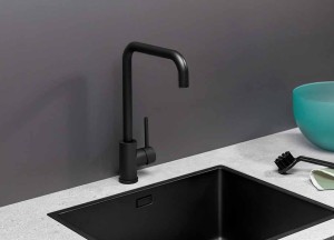 Sturdy Black spoelbak | Lanesto