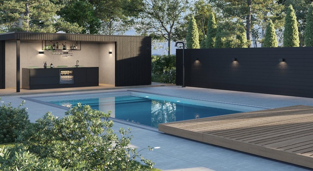 Kleine tuin? Dek het zwembad af met een verschuifbaar terras!