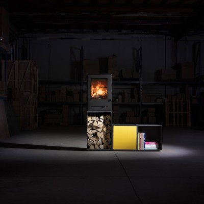 FotoStel jouw ideale houtkachel samen met Trimline Woody Grid