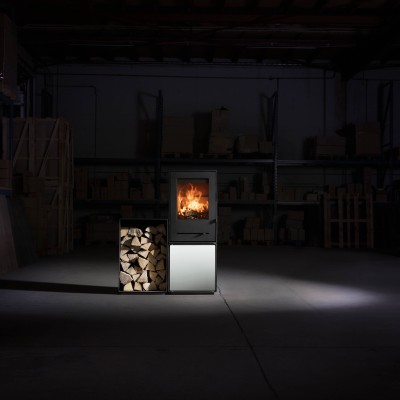 FotoStel jouw ideale houtkachel samen met Trimline Woody Grid