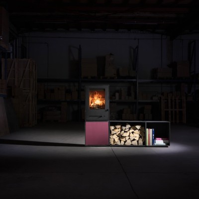 FotoStel jouw ideale houtkachel samen met Trimline Woody Grid