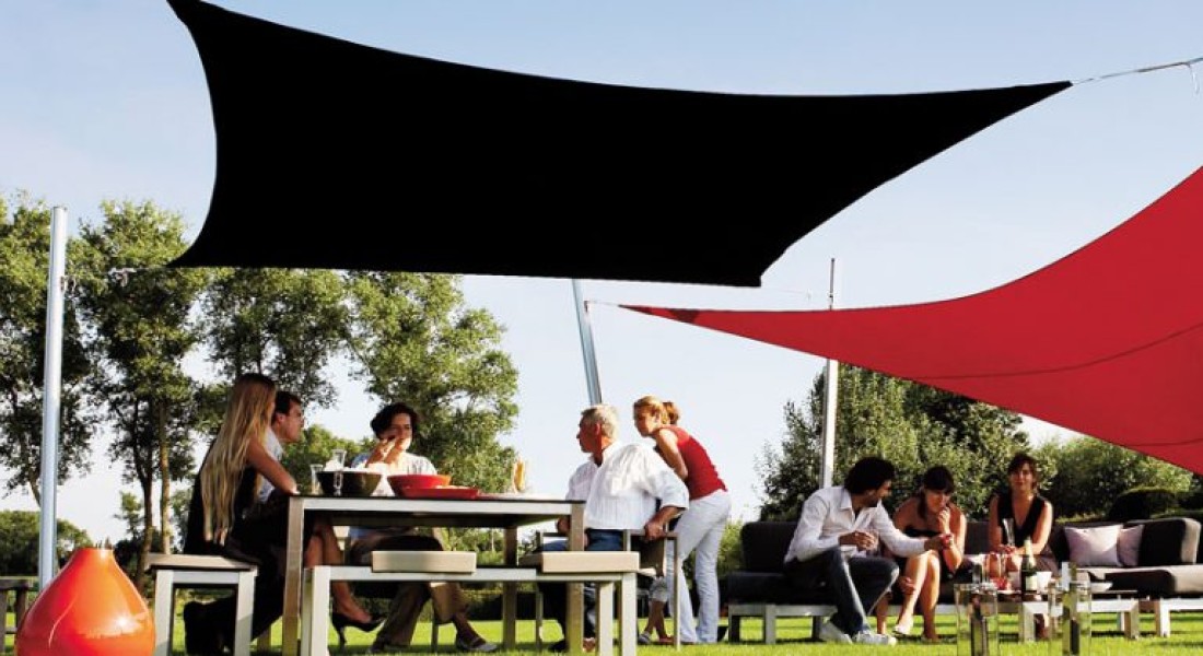 Schaduwdoeken in de tuin