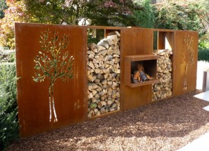 Stoere cortenstalen buitenhaard van ABK Outdoor - ABK InnoVent