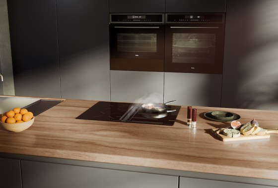 De ETNA XL kookplaten hebben ook plek voor geïntegreerde afzuiging - ETNA keukenapparatuur
