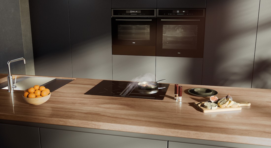De ETNA XL kookplaten hebben ook plek voor geïntegreerde afzuiging