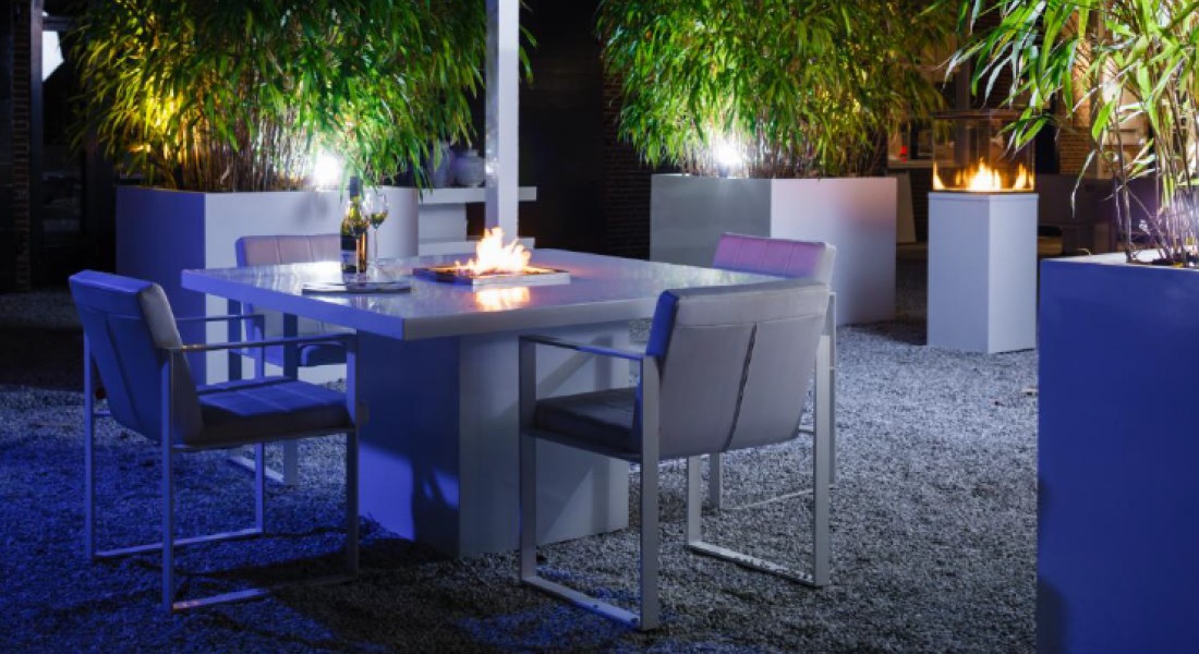 Tuintafel Jan des Bouvrie met ingebouwde sfeerhaard