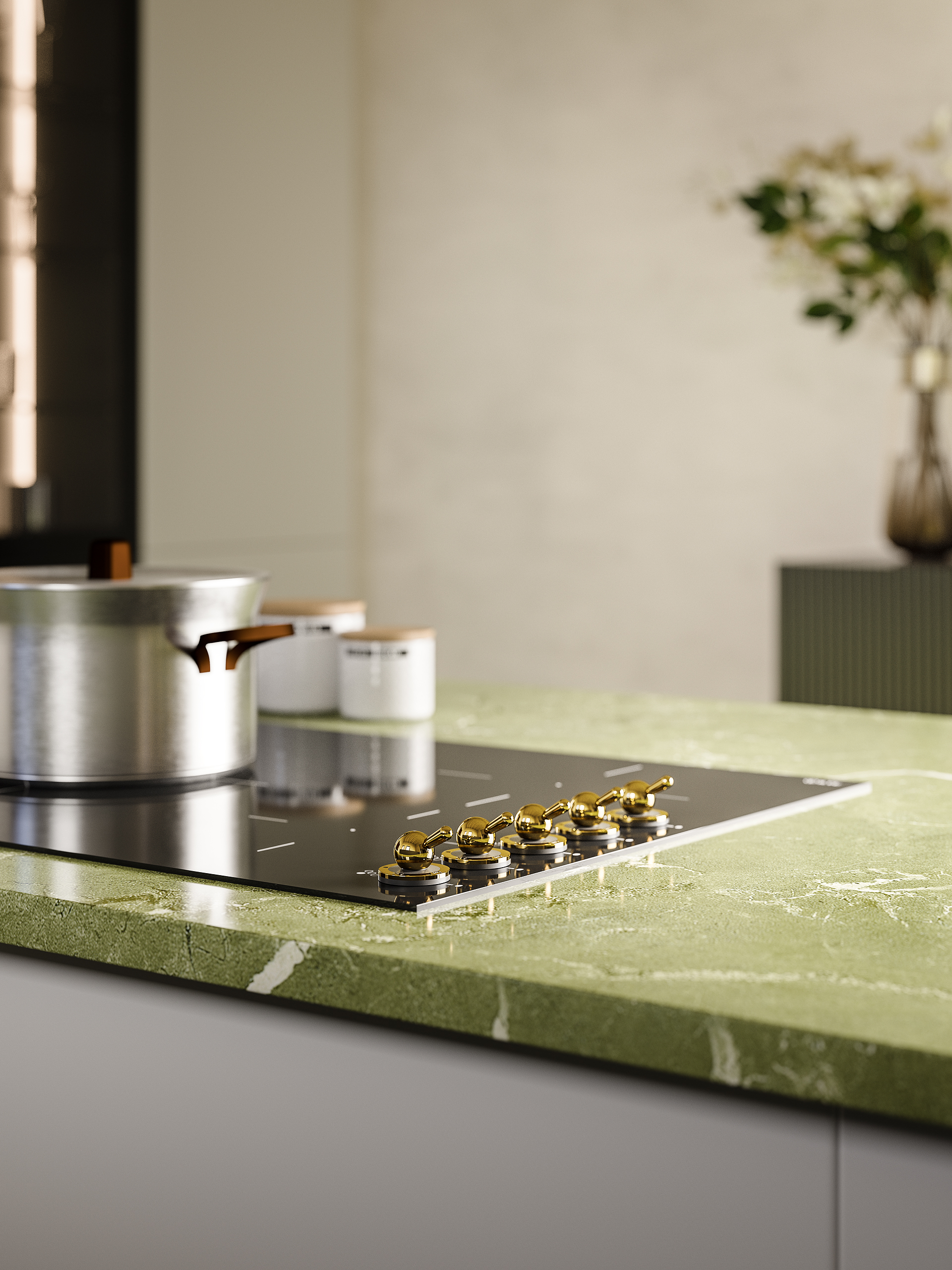 Landelijk | ILVE Nostalgie 90 inductiekookplaat met knop bediening