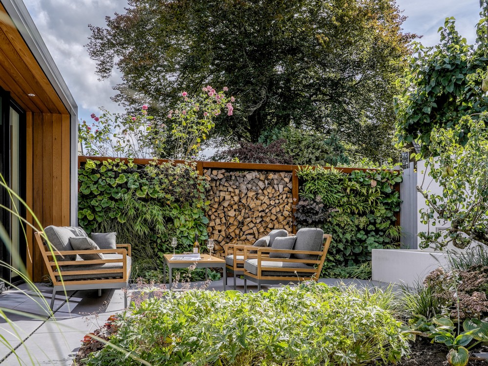 Green Divider met houtopslag | Zeno Products