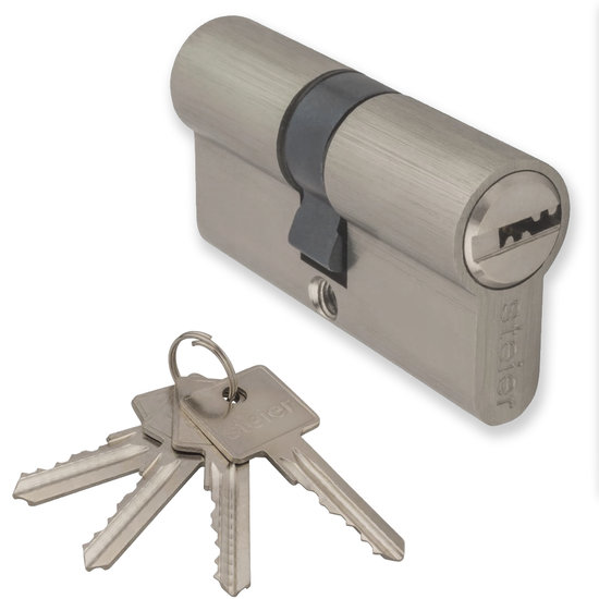 Cilinder nikkel 30x30 met 3 sleutels
