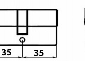 Cilinderslot zwart 35/35 - incl. 4 sleutels