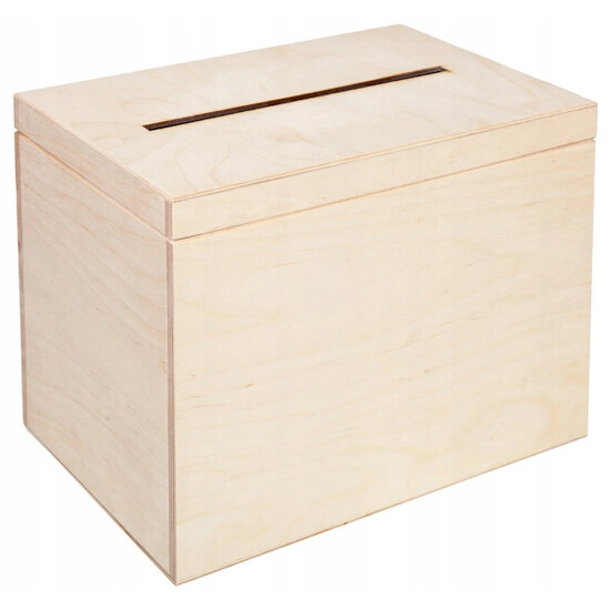 Houten enveloppenkist BAS - 30 x 20 x 23 cm - naturel