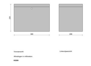 Houten enveloppenkist BAS - 30 x 20 x 23 cm - naturel