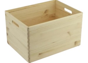 Houten kistje, 39,5cm breed, inhoud 27,6L - Deurklink24