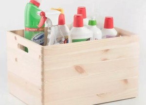 Houten kistje, 39,5cm breed, inhoud 27,6L