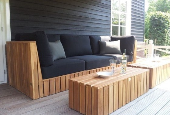 Comfortabele Capri loungebank | Puurteak - Puurteak tuinmeubelen