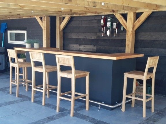 Buiten barstoel | Puurteak