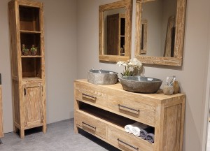 Badkamermeubel 160cm White Wash | Puurteak - Puurteak badkamermeubelen