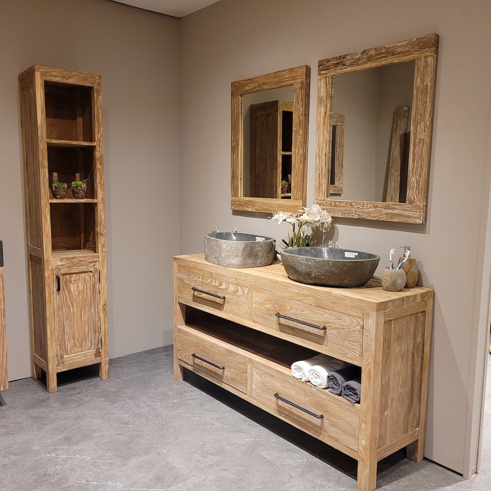 Badkamermeubel 160cm White Wash | Puurteak