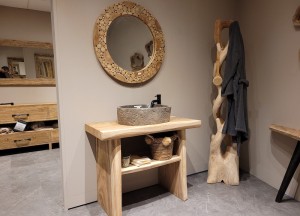 Boomstam badkamermeubel | Puurteak - Puurteak badkamermeubelen