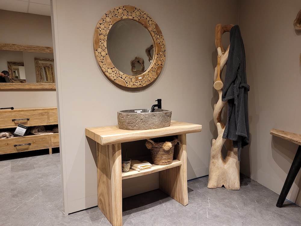 Boomstam badkamermeubel | Puurteak