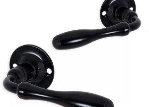 Mazovia - Deurklink op rozet - zwart - Deurklink24