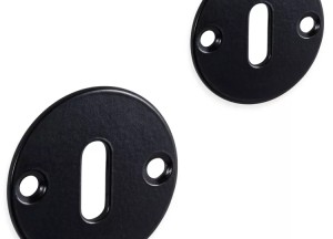 Mazovia rozet set - baardsleutel - rond- mat zwart - Deurklink24