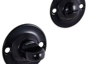 Mazovia rozet set - WC - rond- mat zwart - Deurklink24