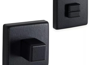 Rozet ELIOT - vierkant - WC - mat zwart - Deurklink24