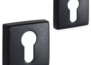 Rozet ELIOT - vierkant - profielcilinder - mat zwart - Deurklink24