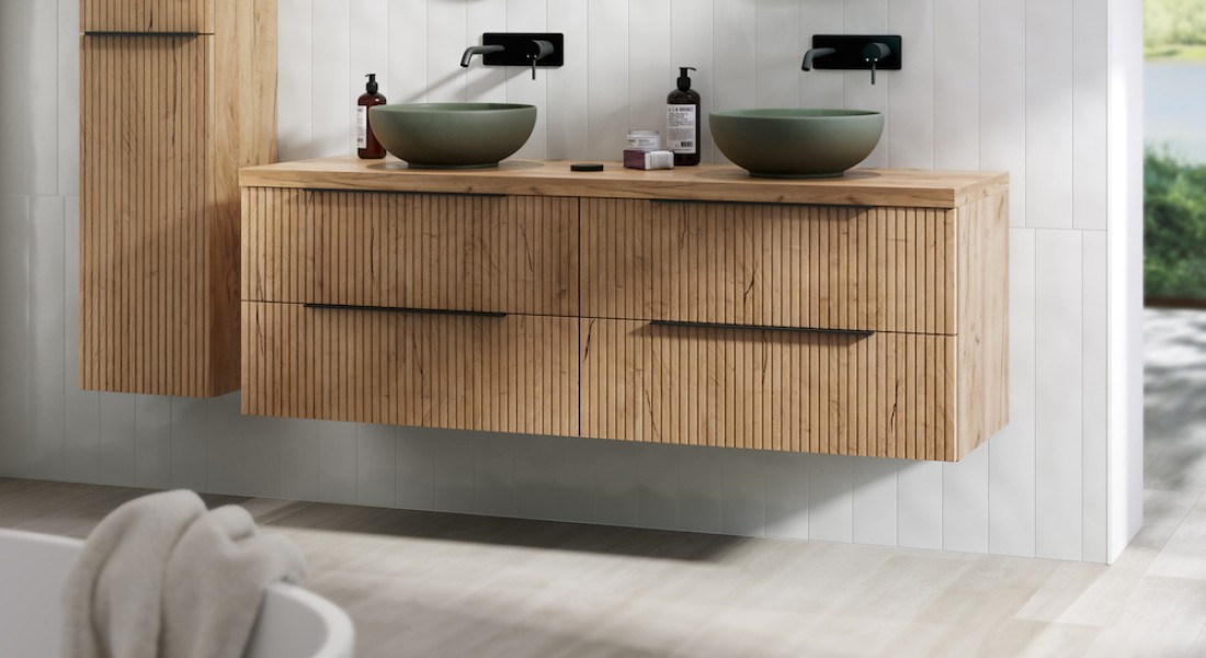 Geef je badkamer stijl met een Thebalux ‘Ribbed’ badkamermeubel