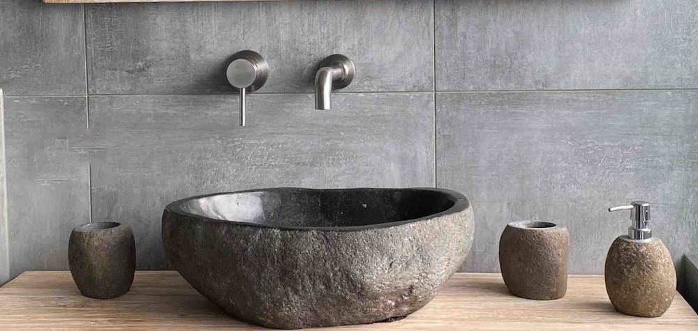 Natuurstenen waskom | Puurteak