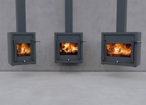 Hangende houtkachel kwadraat | JAcobus