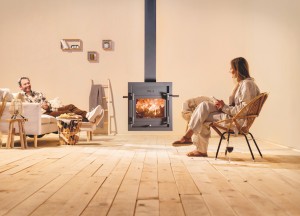 Hangende houtkachel kwadraat | JAcobus